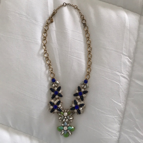 Blue/Green/Gold J.Crew Statement Necklace